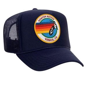 Aviator Nation Navy Blue Trucker Hat- LAGUNA, CA